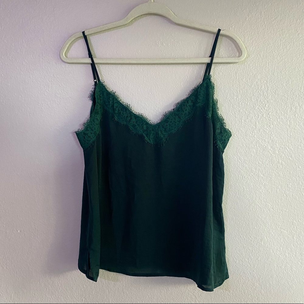 NORSTROM silky lace lined blouse